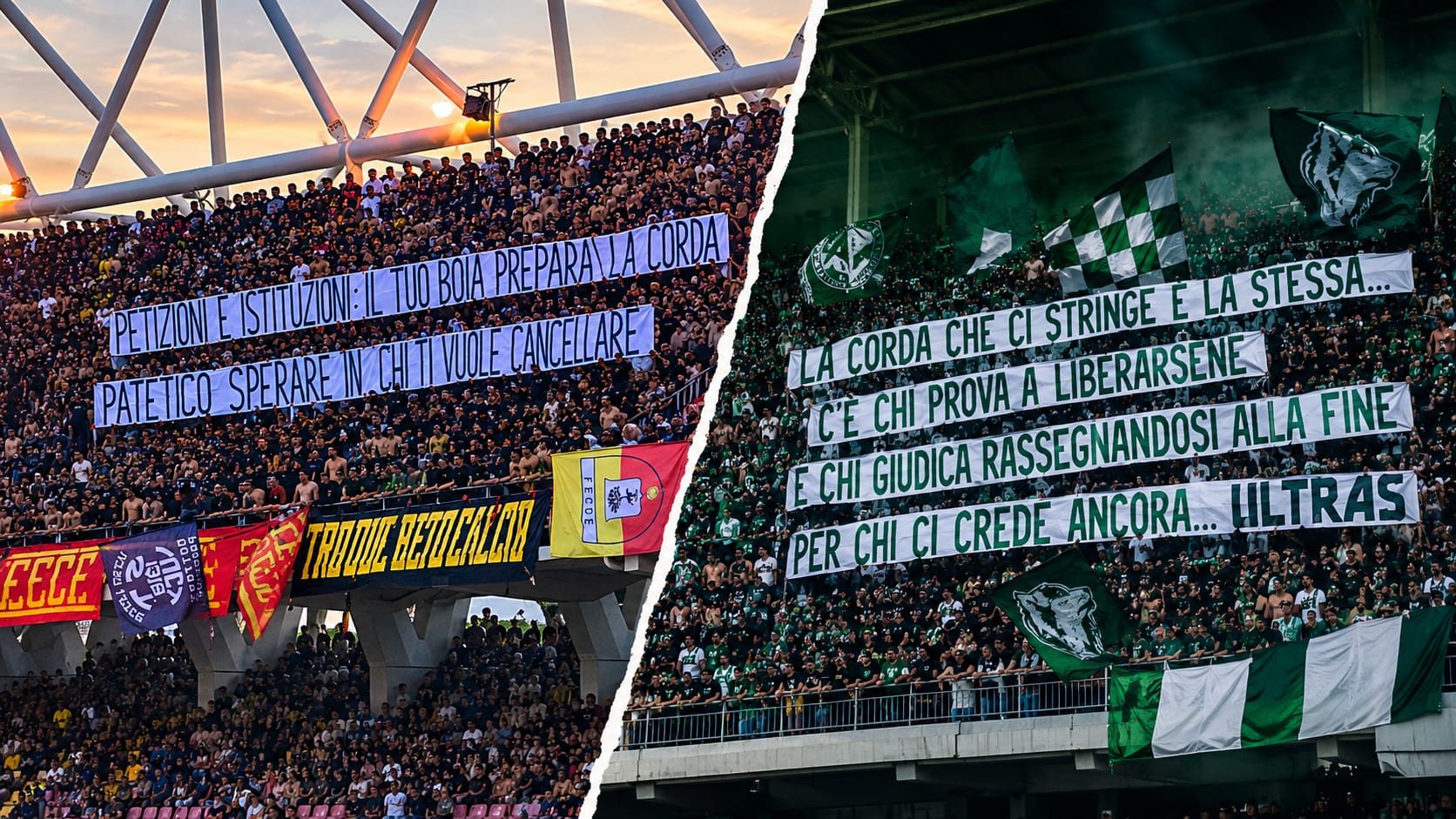 A Lecce e Avellino il mondo ultras si parla